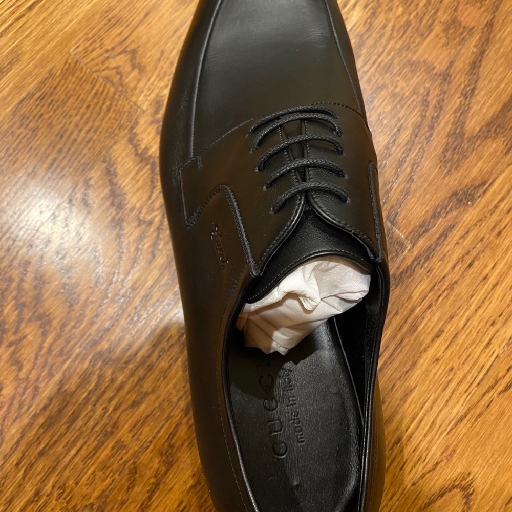 Gucci Black Leather Dress Shoes,9 UK, brand new, - Picture 4 of 5